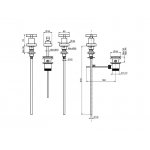 Carlo Frattini Maxima Bateria bidetowa 3-otworowa z korkiem Chrom F5322CR