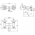 Carlo Frattini Maxima Bateria wannowa ścienna bez zestawu natryskowego Chrom F5304/1CR