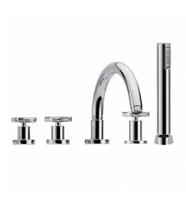 Carlo Frattini Maxima Bateria wannowa 5-otworowa Chrom F5314CR