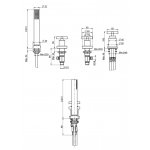 Carlo Frattini Maxima Bateria wannowa 4-otworowa Chrom F5314/2CR