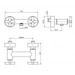 Carlo Frattini Maxima Bateria natryskowa bez zestawu natryskowego Chom F5305/1CR