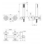 Carlo Frattini Maxima Bateria natryskowa z zestawem natryskowym Chom F5305CR