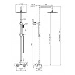 Carlo Frattini Maxima Bateria natryskowa z deszczownicą Ø 25 cm i zestawem natryskowym Chom F5305/2CR