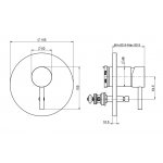Carlo Frattini Maxima Bateria wannowo-natryskowa z 2 przełącznikami wyjść Chom F5309X2CR