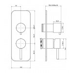 Carlo Frattini Maxima Bateria wannowo-natryskowa z przełącznikiem 2/3 wyjść Chom F5309X6CR