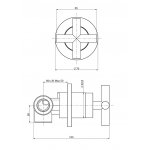 Carlo Frattini Maxima Rozdzielacz z 2 wyjściami Chom F5313/2CR