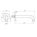 Carlo Frattini Maxima Wylewka ścienna Chrom F2929CR