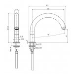 Carlo Frattini Maxima Wylewka nablatowa Chrom F2158CR