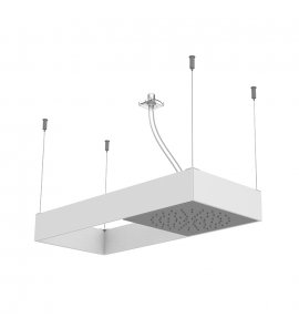 Carlo Frattini MooveCeiling Deszczownica sufitowa z ramką Biały matowy F2993BCR