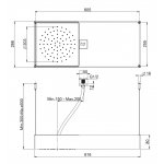 Carlo Frattini MooveCeiling Deszczownica sufitowa z ramką Czarny matowy F2993NCR