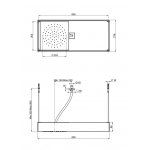 Carlo Frattini MooveCeiling Deszczownica sufitowa z ramką ze Szkła hartowanego F2993VTCR