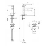 Carlo Frattini Next Bateria umywalkowa jednouchwytowa z korkiem Chrom F3931NCR