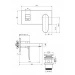 Carlo Frattini Next Bateria umywalkowa ścienna z korkiem Chrom F3961X5CR