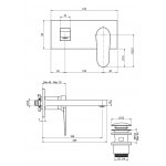 Carlo Frattini Next Bateria umywalkowa ścienna z korkiem Chrom F3961LX5CR