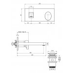 Carlo Frattini Next Bateria umywalkowa ścienna z korkiem Chrom F3951LX5CR