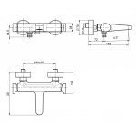 Carlo Frattini Next Bateria wannowo-natynkowa bez zestawu natryskowego Chrom F3934/1CR