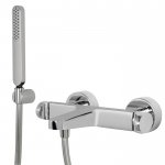 Carlo Frattini Next Bateria wannowo-natynkowa z zestawem natryskowym Chrom F3934CR