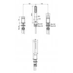 Carlo Frattini Next Bateria wannowa 3-otworowa Chrom F3944/1CR