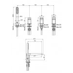 Carlo Frattini Next Bateria wannowa 4-otworowa Chrom F3944CR