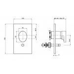 Carlo Frattini Next Bateria wannowo-natryskowa jednouchwytowa podtynkowa z 2 przełącznikami wyjść Chrom F3939X2CR