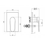 Carlo Frattini Next Bateria wannowo-natryskowa jednouchwytowa podtynkowa z 2 przełącznikami wyjść Chrom F3949X2CR