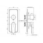 Carlo Frattini Next Bateria wannowo-natryskowa podtynkowa z przełącznikiem 2/3 wylotów Chrom F3949X6CR