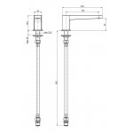 Carlo Frattini Next Wylewka nablatowa 20,3 cm Chrom F2400CR