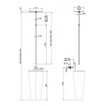 Carlo Frattini Nomos Go Bateria umywalkowa z wylewką sufitową Chrom F4181CR