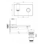 Carlo Frattini Nomos Go Bateria umywalkowa ścienna z korkiem Chrom F4201LX5CR