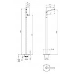 Carlo Frattini Nomos Go Bateria umywalkowa podłogowa Chrom F4171CR