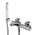 Carlo Frattini Nomos Go Bateria wannowo-natryskowa z zestawem natryskowym Chrom F4164CR