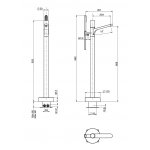 Carlo Frattini Nomos Go Bateria wannowa podłogowa Chrom F4164/4CR