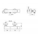 Carlo Frattini Nomos Go Bateria natryskowa bez zestawu natryskowego Chrom F4165/1CR