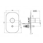 Carlo Frattini Nomos Go Bateria wannowo-natryskowa podtynkowa z 2 przełącznikami wyjść Chrom F4169X2CR