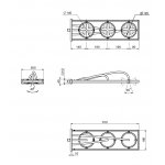 Carlo Frattini Nu Deszczownica ścienna Chrom F2855CR