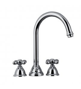 Carlo Frattini Olivia Bateria umywalkowa 3-otworowa z obrotową wylewką i automatycznym korkiem Chrom F5001CR