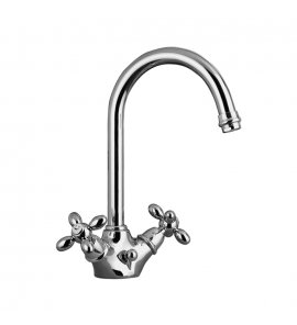 Carlo Frattini Olivia Bateria umywalkowa jednootworowa z obrotową wylewką i automatycznym korkiem Chrom F5021CR