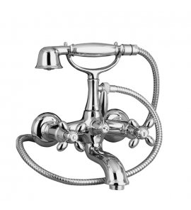 Carlo Frattini Olivia Bateria wannowo-natryskowa z zestawem natryskowym Chrom F5004CR