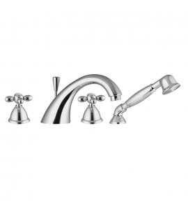 Carlo Frattini Olivia Bateria wannowa 4-otworowa z zestawem natryskowym Chrom F5014CR