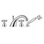 Carlo Frattini Olivia Bateria wannowa 4-otworowa z zestawem natryskowym Chrom F5014CR