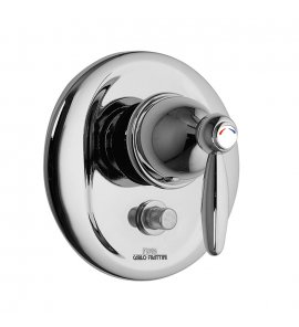 Carlo Frattini Olivia Bateria wannowo-natryskowa jednouchwytowa podtynkowa 2 przełącznikami wyjść Chrom F5009X2CR