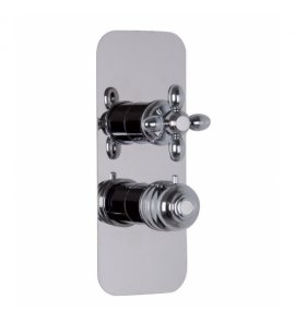 Carlo Frattini Olivia Bateria wannowo-natryskowa termostatyczna podtynkowa z przełącznikiem 2/3 wylotów Chrom F5009X7CR