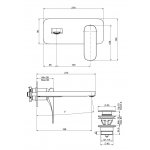 Carlo Frattini Quad Bateria umywalkowa ścienna Chrom F3741LX5CR.WS