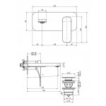 Carlo Frattini Quad Bateria umywalkowa ścienna Chrom F3741X5CR.WS