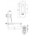 Carlo Frattini Quad Bateria umywalkowa ścienna Chrom F3741VLX5CR.WS
