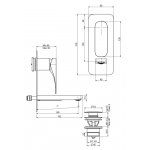Carlo Frattini Quad Bateria umywalkowa ścienna Chrom F3741VX5CR.WS