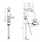 Carlo Frattini Quad Bateria bidetowa jednouchwytowa Chrom F3722CR.WS