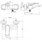 Carlo Frattini Quad Bateria wannowa ścienna bez zestawu natryskowego Chrom F3724/1CR