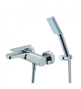 Carlo Frattini Quad Bateria wannowa ścienna z zestawem natryskowym Chrom F3724CR