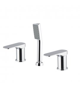 Carlo Frattini Quad Bateria wannowa 3-otworowa Chrom F3734/1CR